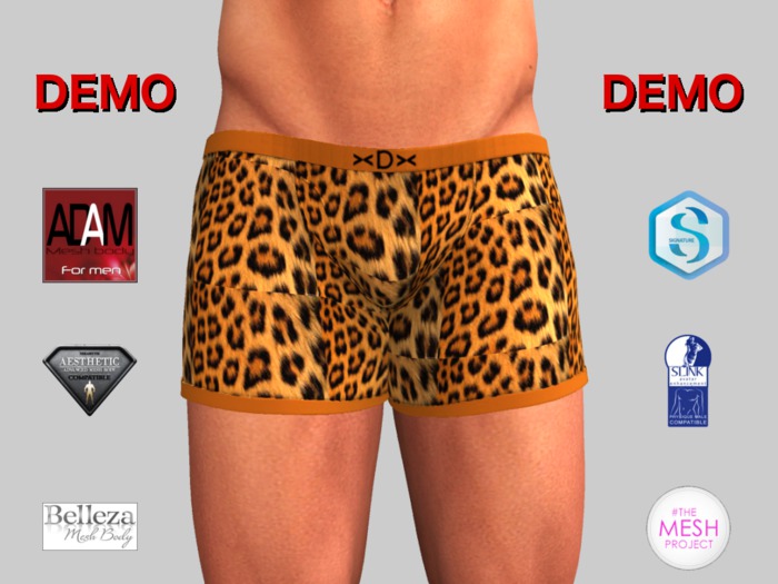 ><DUdEROOS>< Boxers FakeFur Leopard DEMO