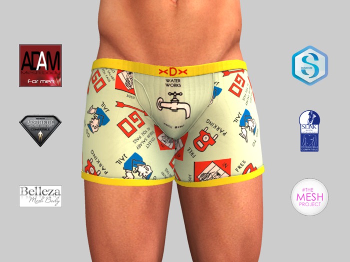 ><DUdEROOS>< Boxers Monopoly WaterWorks 