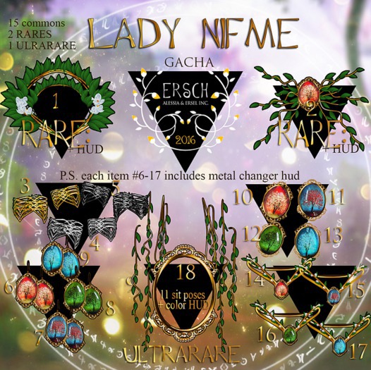 ERSCH - Lady Nifme Gacha 10 Ring (Summer)