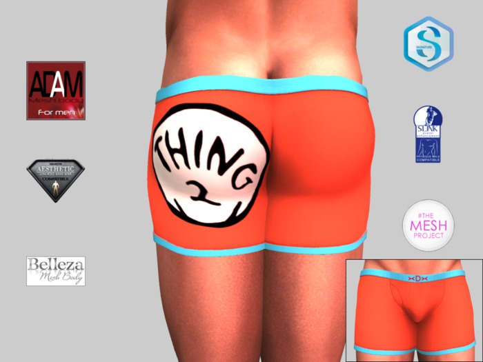 ><DUdEROOS>< Mens Boxers - Things - Thing2