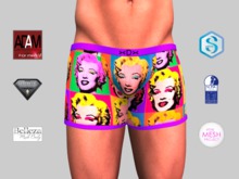 ><DUdEROOS>< Boxers Warhol Marilyn