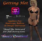Tara's Creations Getting Hot - Black Dollarbie: Panties Bra & Stockings