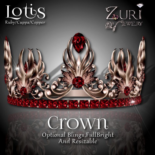 Zuri Rayna - Lotis Crown - Ruby/Cuppa/Copper