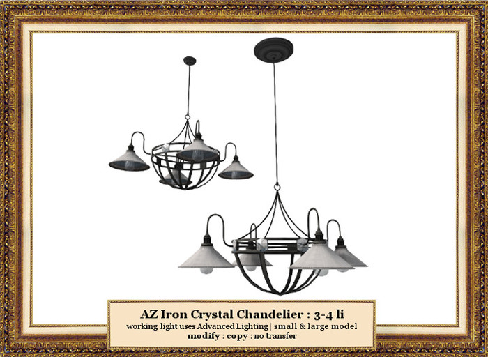 AZ Iron Crystal Chandelier