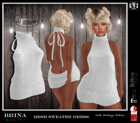 [NOHO] Brina Sweater Dress [Fitmesh box] white