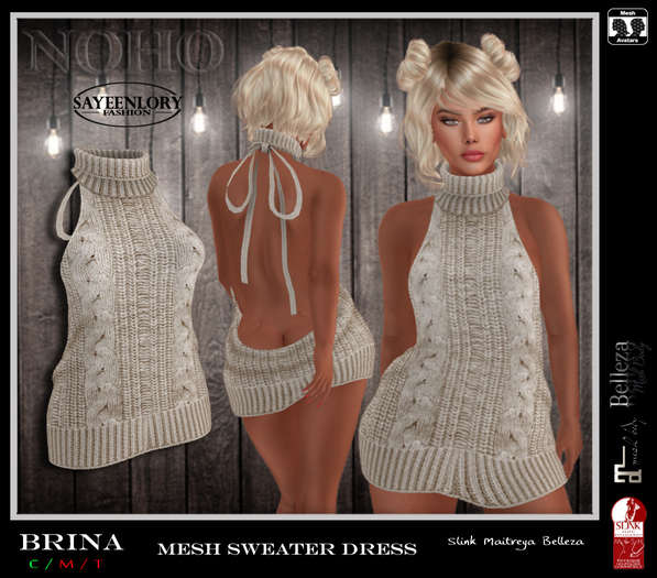 [NOHO] Brina Sweater Dress [Fitmesh box]  beige