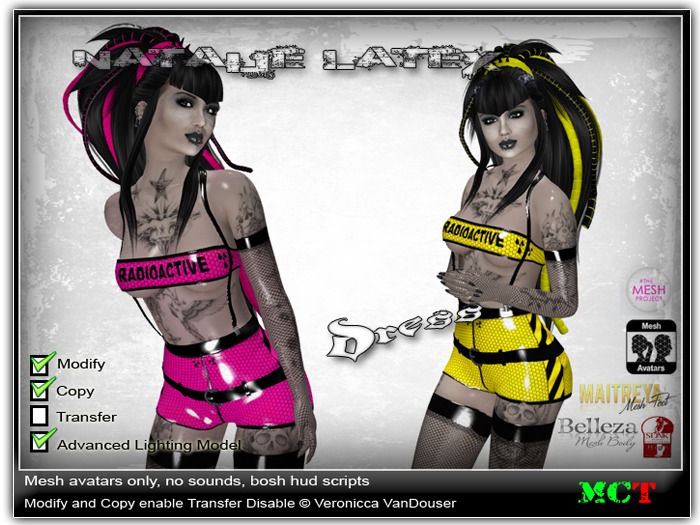 Natalie Latex Dress Multicolor *DEMO*