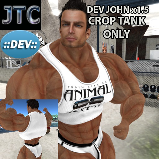 JTC DEV TANK CROP Train like Animal WHITE JOHN x1.5[CRATE]