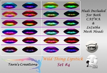 Tara's Creations Wild Thing Lipstick Special Edition Set #4 - Multi-Colors & Intense BOX