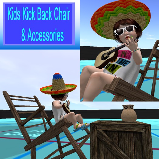 Kids Kick Back Chair & Accessories (Boxed)