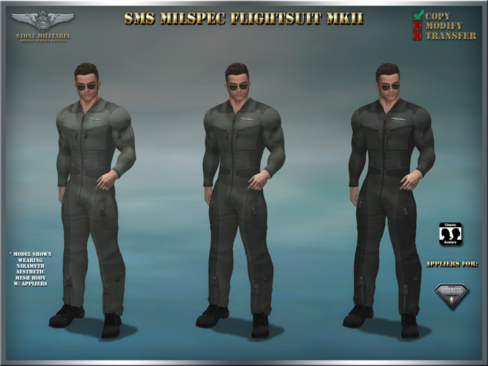 SMS Milspec Flightsuit MkII (male) - OD 3-Pack
