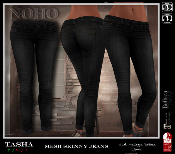 [NOHO] Tasha Skinny Jeans [fitmesh box] black