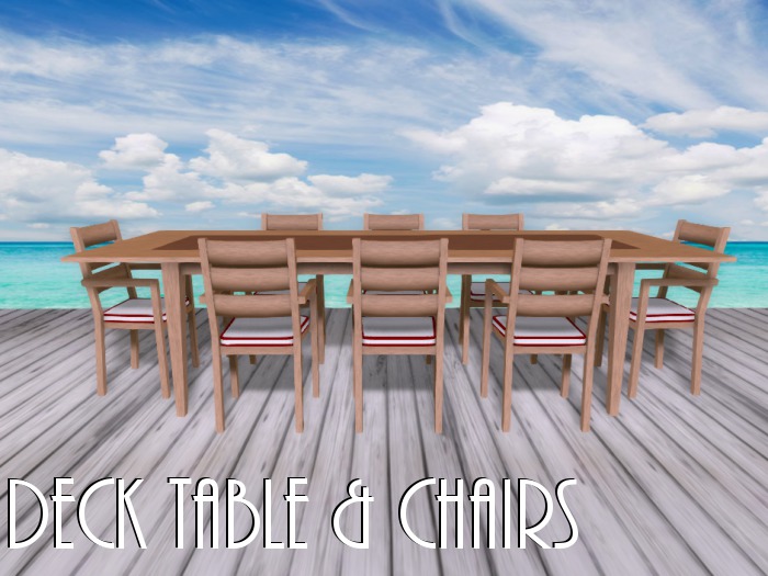 Ambience Deck Chair and Table Set 1