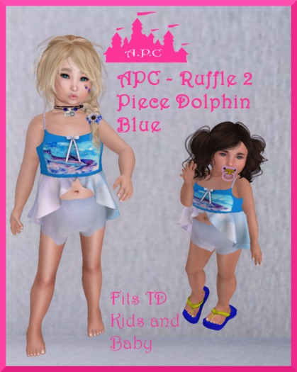 APC - Ruffle 2 Piece Dolphin Blue