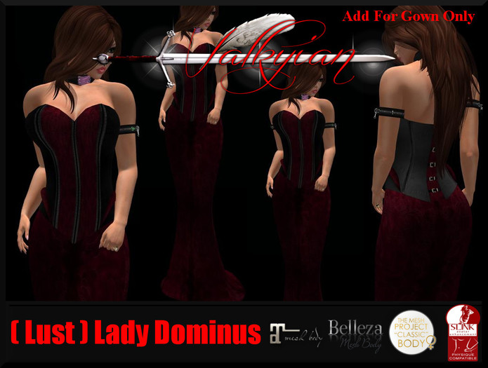 ~Valkyrian~(Lust) Lady Dominus Leather Gown (BOXED)