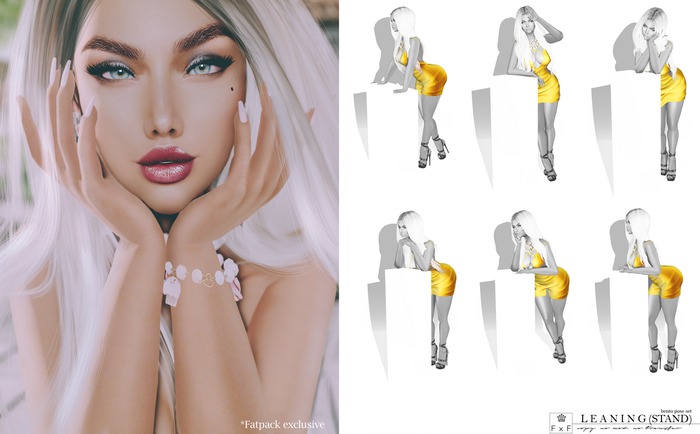 FOXCITY. Leaning (Stand) Bento Pose Set (Boxed HUD. Wear me)