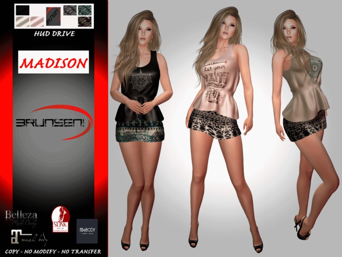 Brunsen! Madison Outfit Blouse / Skirt w HUD Drive