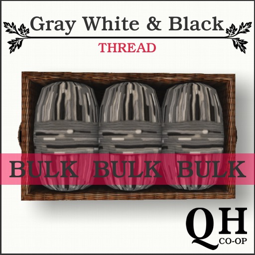 5x [G&S] Thread Gray White & Black