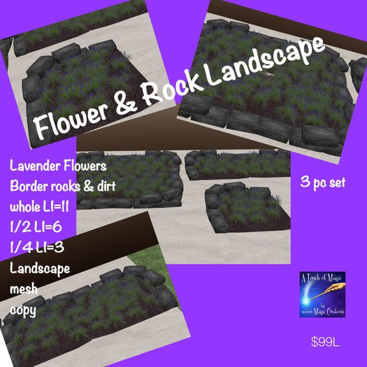 Flower & Rock Landscape -Crate