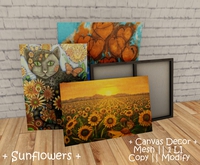 || When I'm Bored || Decor || 100% Mesh || Canvas || Sunflowers