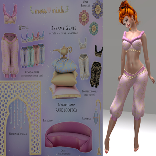 GACHA.{moss&mink} Dreamy Genie - Pink