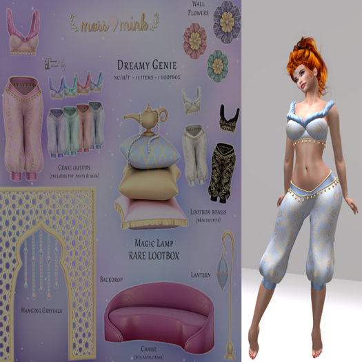 {moss&mink} Dreamy Genie - Blue