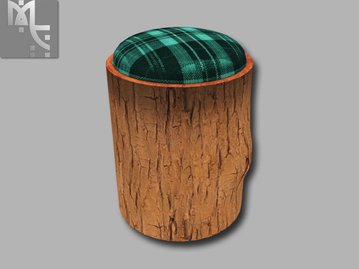Cushion Top Stump Stool - Full Perm