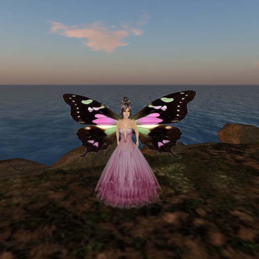 Petite GreenPinkBlack Butterfly Wings V1.0