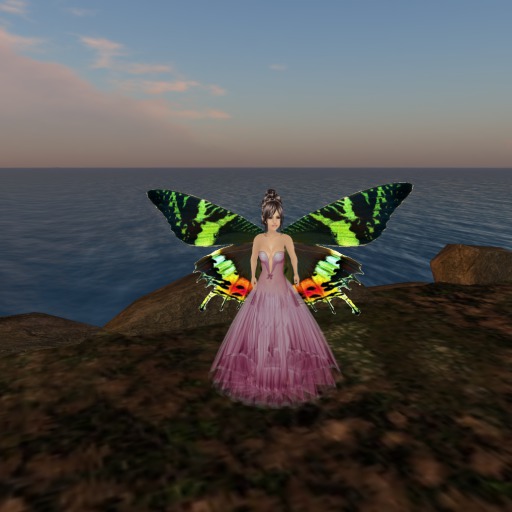 Petite Green Orange Butterfly Wings V1.0