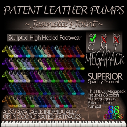 ~JJ~ Patent Leather Pumps (MEGApack)