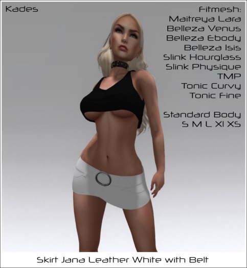 Skirt White Leather