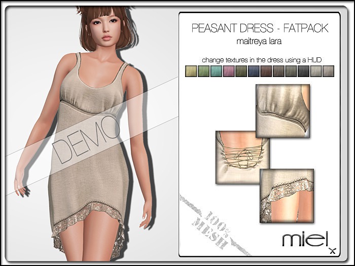 MIEL PEASANT DRESS DEMO - FATPACK (FITTED MESH)