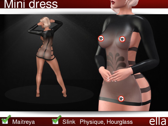ella - Mini dress Black P - Maitreya, Slink