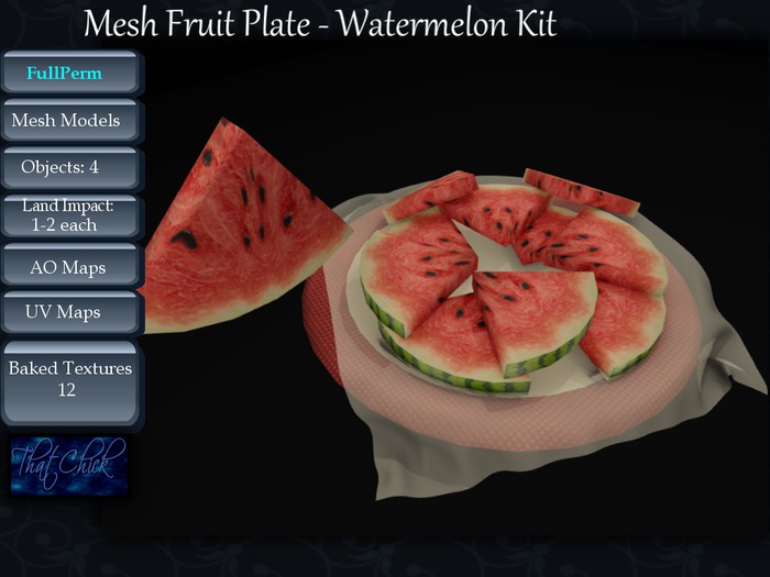 ~tc~ Mesh Fruit Plate Watermelon FullPerm Kit