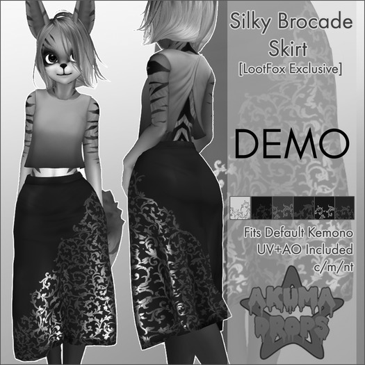 DEMO [Akuma Drops] Silky Brocade Skirt