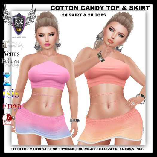 COTTON CANDY PEACH & PINK Rise Designs BOXED