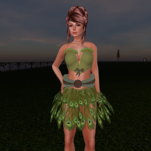 Fantasy Peacock green