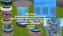 Animated Round Aquarium Fish Tank with Menu Driven Frame Base Changer (Boxed)  