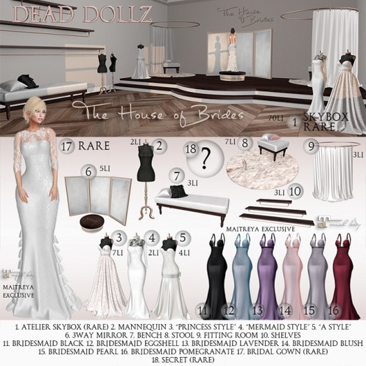 15. Dead Dollz - The House of Brides - Bridesmaid Pearl