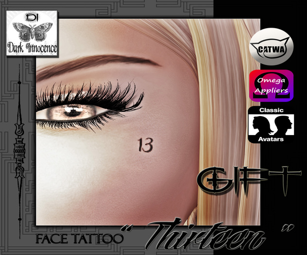 ~Dark Innocence~ FaceTattoo II Thirteen - GIFT!