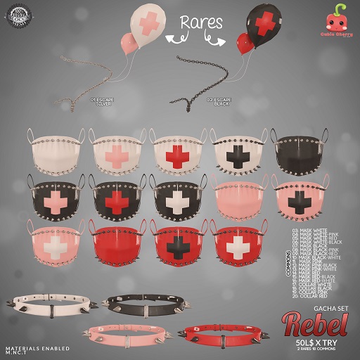 02[Cubic Cherry]{Rebel} escape black -BOX- RARE