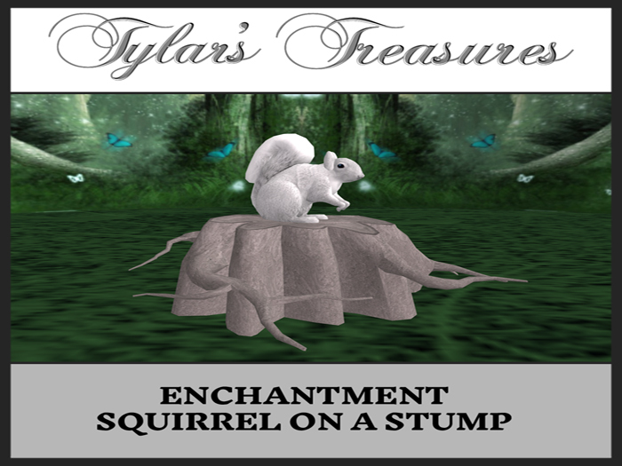 .:TT:.  ENCHANTMENT SQUIRREL ON A STUMP box