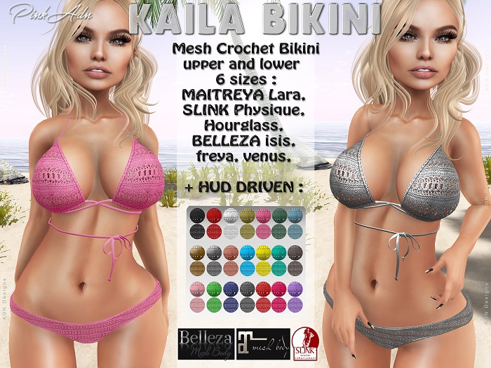 [AdN] demo KAILA BIKINI (slink physique hourglass maitreya lara belleza isis freya venus)
