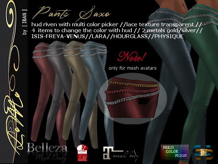 [ IBAN ] //028 MESH PANTS SAXO MAITREYA BELLEZA SLINK