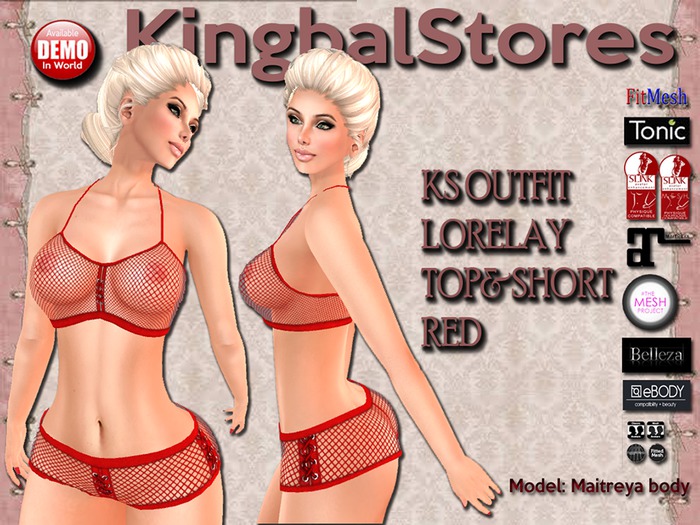 KS OUTFIT LORELAY SHORT&TOP RED