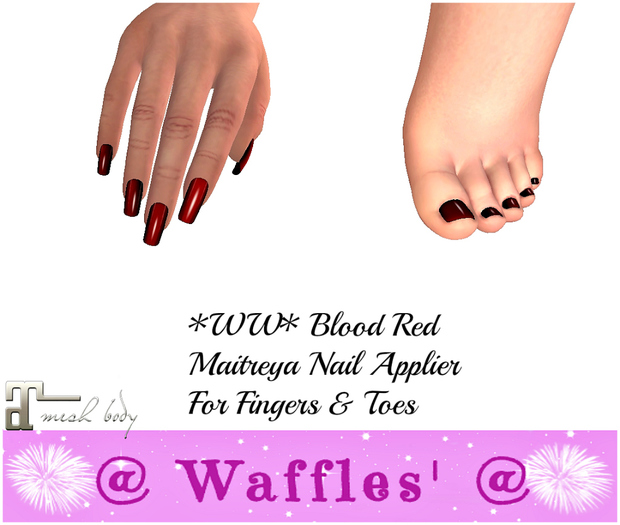 *WW* Blood Red Maitreya Nails  Applier