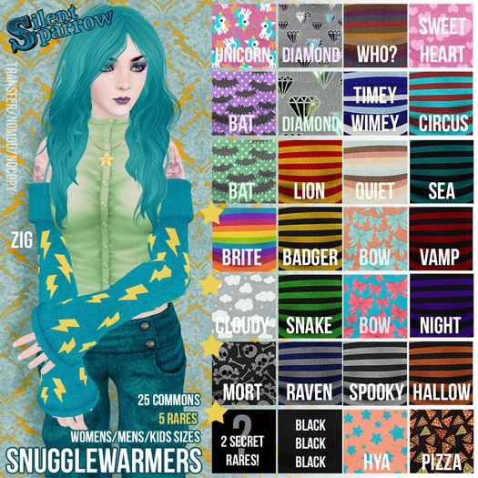 ~silentsparrow~ Green Diamond Snugglewarmers