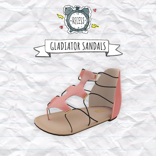 .{Recess}. - Gladiator Sandals Pink
