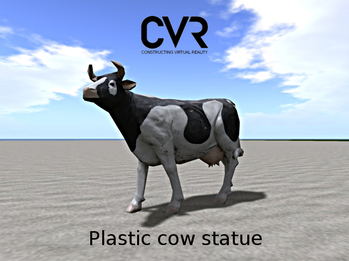 Plastic cow statue box