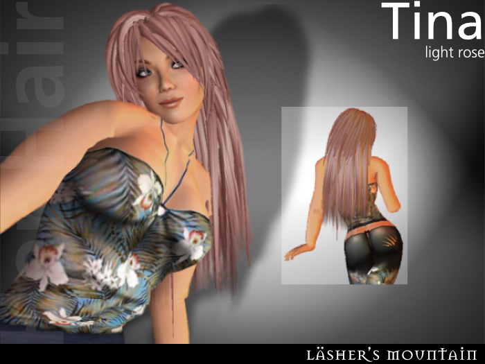TINA Fine Long Flexi LIGHT ROSE HAIR